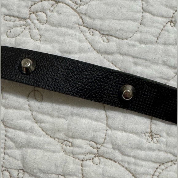 Michael Michael Kors Synthetic Leather Stud Logo Black Size Small Belt - Picture 6 of 11